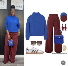 Pants Church Outfit, Pant Outfits For Women, Celebrity Brides, Burgundy Trousers, Teal Outfits, Curvy Casual Outfits, Pants Outfit Fall, Burgundy Pants