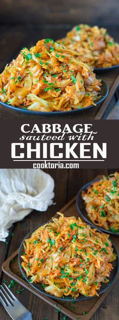 this cabbage and chicken casserole is an easy dinner that's ready in under 30 minutes