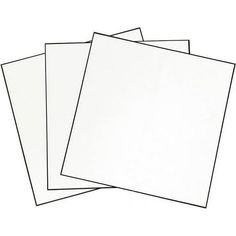 four sheets of white paper stacked on top of each other