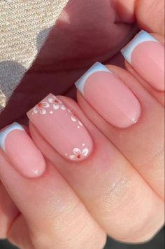 French Nails Spring, Nails June, Spring Nails Art, Nails April, June Nails, Nails May, Gel Nails French