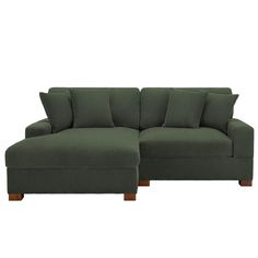 As you can see, this is a two-piece l-shaped sectional sofa that provides you with an extremely comfortable experience after watching your favorite shows for hours. Simple and clean lines, covered with soft and skin-friendly corduroy surface, especially resilient cushions and pillows, it is the perfect addition to the family living space. The sofa frame is made of high-quality wood with low solid wood legs, designed for long-term use, excellent durability and high weight capacity. It should be noted that the sofa is equipped with hidden connecting buckles, which can well prevent the left and right parts of the sofa from separating. Color: Green. Sofa Frame, Corduroy Fabric, Modern Square, Family Living, Interior Furniture, L Shape, Wood Decor, Left And Right, Wood Legs