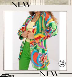 Women Fashion Casual Multicolor Pattern Printed Suit Jacket Blazers Printed Suit, Women Fashion Casual, Elevate Your Style, Outerwear Women, Womens Fashion Casual, Fashion Casual, Blazer Jacket, Your Style, Women Fashion