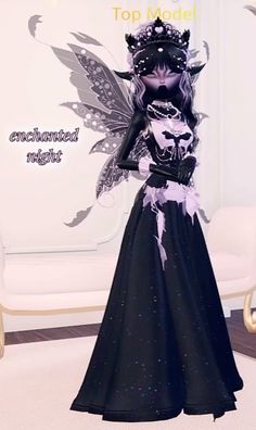 Dti Outfit Ideas Enchanted Night, Fur Dress Dti, Dress To Impress Outfits Theme Enchanted Night, Night Dress To Impress, Dti Outfits Enchanted Night, Galaxy Dress To Impress, Enchanted Dress To Impress, Di Mystic Outfit, Dti Theme Enchanted Night