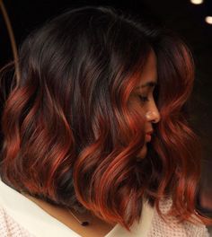 Burnt Orange Hair Color, Dark Orange Hair, Deep Auburn Hair, Burnt Orange Hair, Light Auburn Hair Color, Brown Auburn Hair, Dark Bob, Auburn Red Hair, Auburn Hair Color