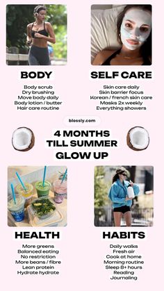 #summerglowup #summeraesthetic #summervisionboard #wallpaper #healthyliving #healthyhabits #healthandwellness #healthylifestyle #glowupaesthetic #2024goals #2024visionboard #glowuptips #glowupchecklist Dry Brushing Skin, Summer Prep, New Year New Me, Get My Life Together, Health Habits, Girl Meets World, Healthy Lifestyle Inspiration, Summer Glow, Girl Tips