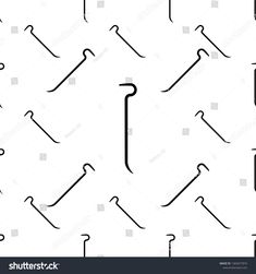 an image of hooks and nails on white background