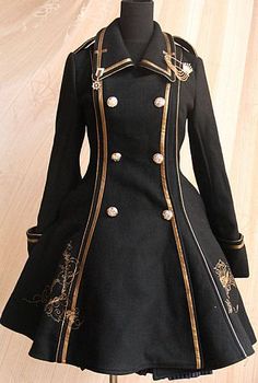 Áo Blu, Lolita Outfits, Steampunk Clothing, Uniform Fashion, Linnet, Yohji Yamamoto