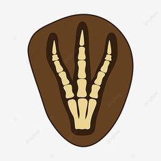 an animal's bones in the shape of a hand, illustration, cartoon png and psd