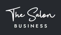 the salon business logo on a black background