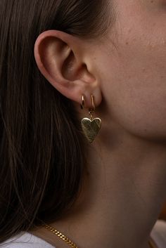 Our favorite, your favorite. The AMAYA heart earrings strike the perfect balance between sweetness and edge. Switch between everyday hoops or add a fun touch to your outfit by keeping the hearts on! Right Here Right Now, Gold Earrings For Women, Funky Earrings, Sterling Silver Hoops, Earrings Collection, Everyday Jewelry, Heart Jewelry, Silver Hoops, Heart Earrings