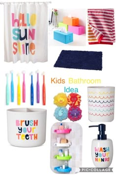 kids bathroom decor and accessories including toothbrushes