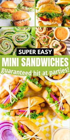 super easy mini sandwiches that you can make at home