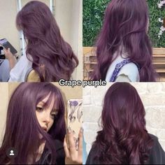 Dark Purple Hair, Pretty Hair Color, Dye My Hair