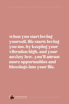 a pink background with the words when you start loving yourself, like starts loving you too