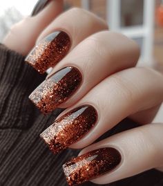 30 Fall Nails Ideas for Autumn Thanksgiving Nails Design Fall Almond, Nail Autumn Ideas, Gel Nail Designs For Fall Autumn, Fall Gel Nail Ideas, Almond Nails Autumn, Nails Ideas For Autumn, Thanksgiving Nails Fall, Fall Manicures, Copper Nails Designs