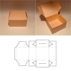 an open cardboard box with the lid cut out