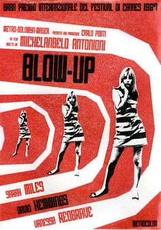 an old movie poster for blow up