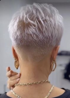 Shaved Pixie Haircut, Short Hair Shaved Sides, Side Shaved, Shaved Pixie, Shaved Hair Cuts, Short White Hair, Short Spiked Hair, Mom Cut, Short Spiky Hairstyles