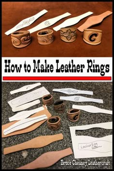 how to make leather rings with the instructions for making leather ring holders and other crafting supplies