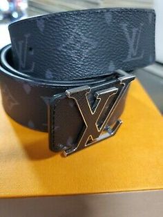 Louis Vuitton Reversible Monogram Black Belt 85 / 34" 40mm... Black Belt, Cuff Bracelets, Original Box, Louis Vuitton, Monogram