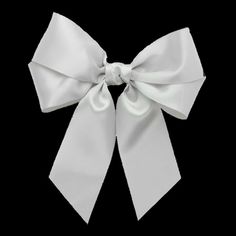 a white bow on a black background