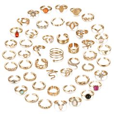 PRICES MAY VARY. Gold Toe Rings - You Will Get 48Pcs Different Style Toe Rings In One Order. Gold and Silver Tone Available,Including Turquoise Toe Rings,Heart Toe Rings,Cz Toe Rings,Moon Star Toe Rings, Simple Band Toe Rings,Elephant Toe Ring and More. Simple Basic Design with a Little Vintage Retro Style, Never Go Out of Style.Various Choice Meet Your changeable Mind, Also Dainty Foot Jewelry As Daily Wear. Adjustable Size - Bohemian Toe Ring Set is All Open Designs That You Can Gently Adjust Rings Set For Women, Gold Toe Rings, Simple Band, Silver Toe Rings, Rose Quartz Ring, Knuckle Rings, Bohemian Rings, Foot Jewelry, Rings Set