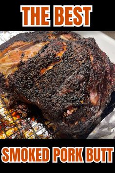 Don't miss this smoked pork butt recipe that has a delicious bark, is pull-apart tender, and has smoky meat that makes for fantastic pulled pork sandwiches. #joshscookhouse #thebestsmokedporkbutt #smokedporkbutt #porkbutt #smokedpork #smokedpulledpork Smoked Boston Button Recipe, Pulled Pork Seasoning, Gas Grill Recipes, Smoked Jerky, Traeger Smoker