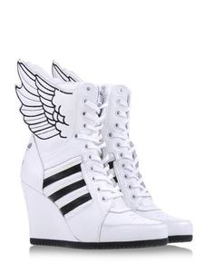 Jeremy Scott for Adidas High Top Winged Wedge Sneakers OMG Shoes Sneakers High Tops, Sneaker High Heels, Cheap Shoes Online, Kawaii Shoes, Girly Shoes