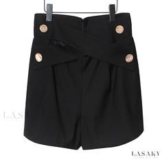 Lasaky - Minimalist and Fashionable Cross-Design High-Waisted Wide-Leg Solid Color Casual Pant Styling Wide Leg Pants, Casual Pant, Cross Designs, Color Khaki, Dressmaking, Leg Pants, Black Pants, Wide Leg Pants, Casual Pants