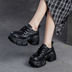 Gender: Women Item Type: Casual Shoes Main Material: Cow Leather Style: Casual, Classic, Retro Season: Spring, Autumn Heel Type: Platform Outsole Material: Rubber Heel Height: High Heel (6.5 cm) Size Length cm inch 35 22.5 8.86 36 23 9.06 37 23.5 9.25 38 24 9.45 39 24.5 9.65 40 25 9.84 Platform Casual Shoes, High Platform Shoes, Autumn Shoes Women, Tube Top Dress, Chunky Platform, Leather Style, Spring Shoes, Heel Type, Rubber Heels