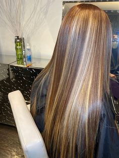 Chunky Highlights, Hair 2022, Brunette Hair With Highlights, Hair Done, Pink Wig