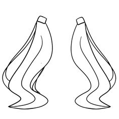 the outline of long hair on a white background