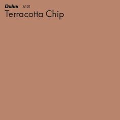 the cover of terracotta chip by dulux, with an orange background and black lettering