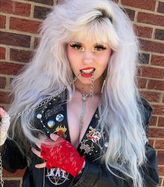 80s Glam Rock Aesthetic, 80s Portraits, Goth Mommies, Punk Model, 80s Glam Rock, 80s Hair Metal, Glam Rock Style, 80s Glam