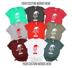 Family Group Christmas Elf Shirts, Sassy Elf Tee, Custom Shirt, Office Party, Elf T Shirt, Boss, Loud, Cute Christmas Party Costume, RS159 How to order ? 1) Measure your favorite shirt at home from armpit to armpit then compare it with our size charts. 2) Select your size from the first drop down menu. 3) Select your shirt color. 4) Click on the ''add to cart'' button. Size & Fit ? Please check the product details on listing. You can see the fit bar in the listing picture! T-shirt Care ? -Wash i Christmas Elf Shirts, Elf Shirts, Christmas Party Costume, Elf Pajamas, Elf T Shirt, Elf Shirt, Bar Workout, Elf Costume, Christmas Costumes