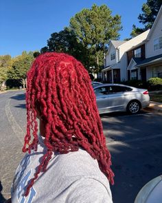 locs. Cherry Red Locs, Locs Woman, Locs Ideas, Free Form Locs, Red Locs, Colored Locs, Dreadlocks Hairstyles, Dread Head