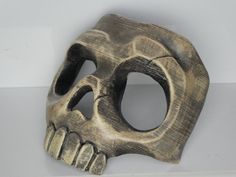 "3D Printed Skull Mask 3D printed skull mask is hand painted and no 2 will be exactly alike, made specially for you. Perfect for cosplay, Halloween, or special event. It is a lightweight mask but strong and good quality. The design is made so you can communicate with no problem. Occasions: Halloween | Cosplay | Ball | Carnival | Party | Gift | Costume Party | Festival | and pranks :\") Description : Size: 6 x 6 inches - average mask size, fits most. If you require a smaller size or bigger, you c Half Skull Mask, Skull Face Halloween, Skeleton Mask, Half Skull, Skeleton Halloween Costume, Cosplay Mask, Female Mask, Half Mask, Black Gems