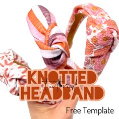 the knotted headband is made from fabric