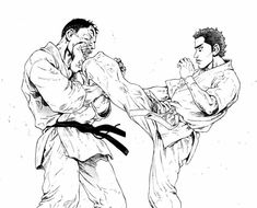 Martial Arts Anime, Karate Martial Arts, Martial Arts Styles, Drawing Heads, Karate Kid, Cute Cartoon Wallpapers