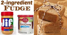 two ingredient fudge with peanut butter and jelly