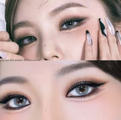 Idol Makeup Korean, Kpop Idol Makeup Look, Korean Idol Makeup, Kpop Idols Makeup, Yeji Checkmate, Doe Eye Makeup, Kpop Idol Makeup, J Makeup, Idol Makeup