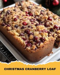 Christmas Cranberry Loaf... - Sandra Joy Werling Allison Mary Berry Christmas, Cranberry Loaf, Christmas Cranberry, French Cake, Christmas Baking Recipes, Jamie Oliver Recipes, Frozen Cranberries, Recipes Christmas, Mary Berry