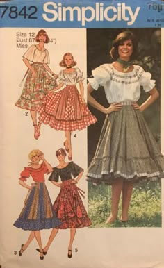 a woman's dress and skirt sewing pattern