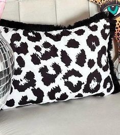 **Leopard Patterned Pillowcase** This leopard patterned pillowcase, which will add the energy of wild nature to your home, adds a modern and bold touch to your decoration. Made from high quality fabric, this pillowcase combines both elegance and comfort. The sophisticated charm of the leopard pattern helps you create a remarkable style in every space, from your living room to your bedroom. Thanks to its zippered design, it can be easily removed and washed. **Features - High quality fabric - Modern leopard pattern - Easy-to-remove zippered design - Different size options - Decorative and comfortable Choose this stylish leopard print pillowcase to create a wild but elegant atmosphere in your home! Leopard Size: 12*20 inch  Eyelash Size: 15*5 inches %100 Hand made  %100 Natural Fabric Product Animal Print Living Room, Eye Motif, Printed Pillowcases, White Leopard, Wild Nature, Leopard Pattern, Natural Fabrics, Decorative Cushions, Evil Eye