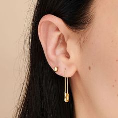 A classic symbol for safety, integrity and grit. We love it’s punk rock 80s vibes. Made of sterling silver, this pair of earrings is so fun to wear.  Hypoallergenic, nickel and lead free. Tarnish resistant. 14k gold plated over sterling silver Punk Rock 80s, Pin Earrings, Safety Pin Earrings, September Birthstone Jewelry, 80s Vibes, Forever Jewelry, Jewelry Ring Box, Pearl Jewellery Earrings, Men's Jewelry Rings