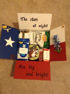 the stars at night are big and bright gift box with candy, candies, crackers