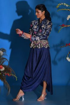 #BEAUTY ,#REALATIONSHIPS #Fashion #Outfits #Summer Outfits #Animals Cocktail Dress Indian Wedding, Embroidered Jacket Outfit, Indowestern Dress, Gala Outfits, Kurti Fashion, Gown With Jacket, Met Gala Outfits, Draped Gown, Cape Blazer