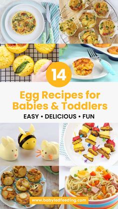 egg recipes for babies and toddlers that are easy to make, delicious and fun