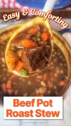 Enjoy a hearty, comforting meal in a mug (or bowl) with this simple, yet so flavorful recipe that will remind you of Grandma's Pot roast. Meal In A Mug, Easy Beef Pot Roast, Beef Pot Roast Soup, Pot Roast Soup, Pot Roast Stew, Roast Soup, Roast Stew, Easy Pot Roast