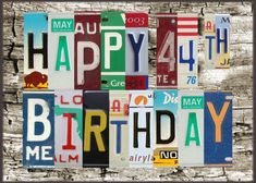 License Plates Happy 44th Birthday Card Happy 96th Birthday, Happy 87th Birthday, Happy 98th Birthday, Happy 92nd Birthday, Happy 61 Birthday, Happy 69th Birthday, 65th Birthday Cards, Happy 35th Birthday